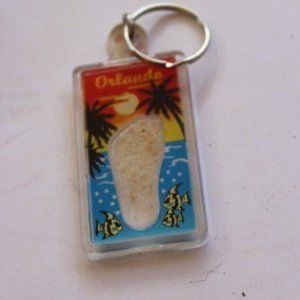 Retro Orlando Acrylic Key Ring Footprint